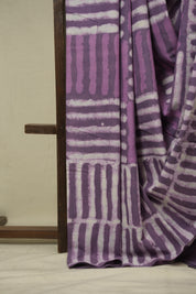 Lilac HBP Cotton Saree - SRLCS3428