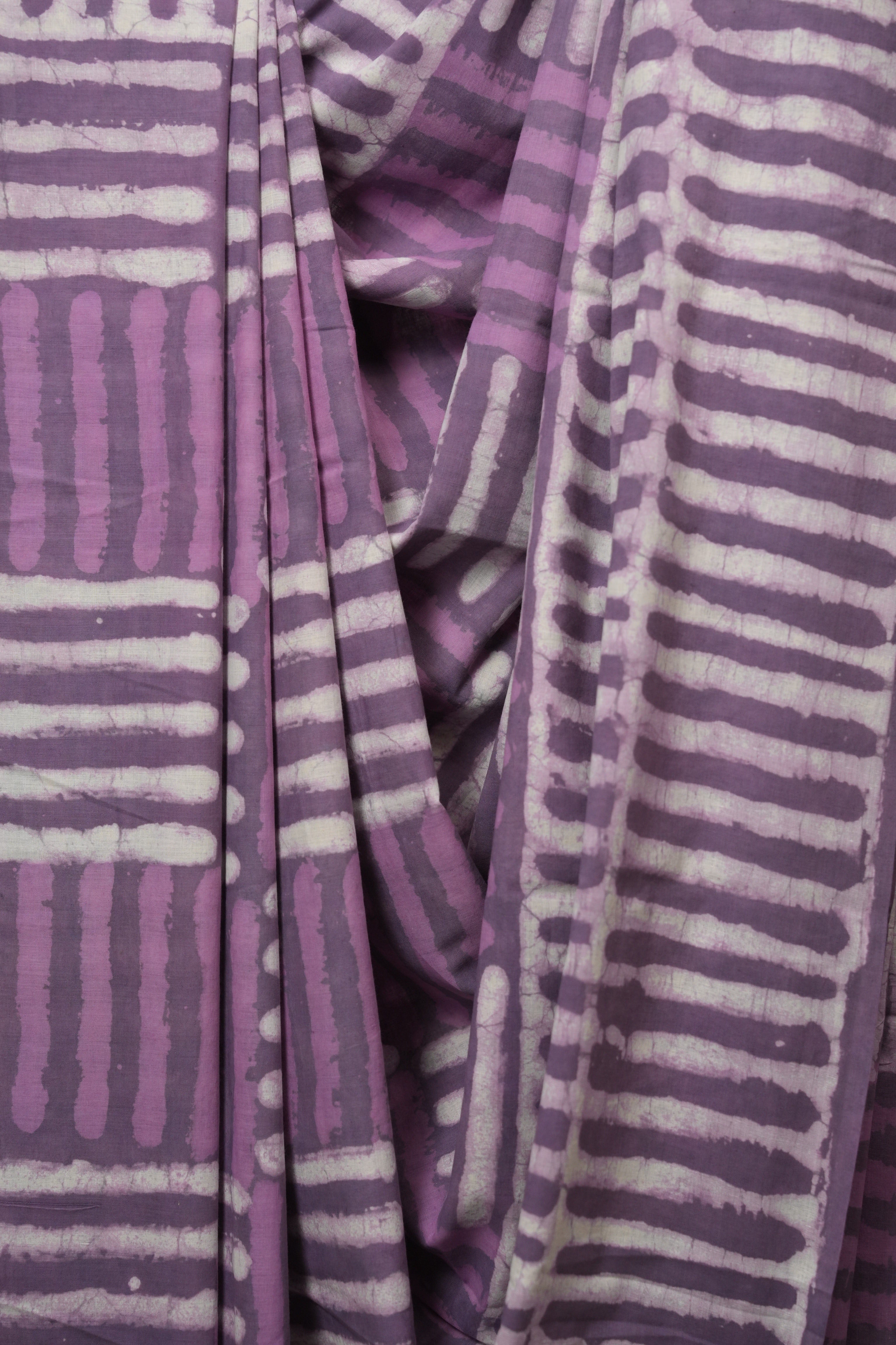 Lilac HBP Cotton Saree - SRLCS3428