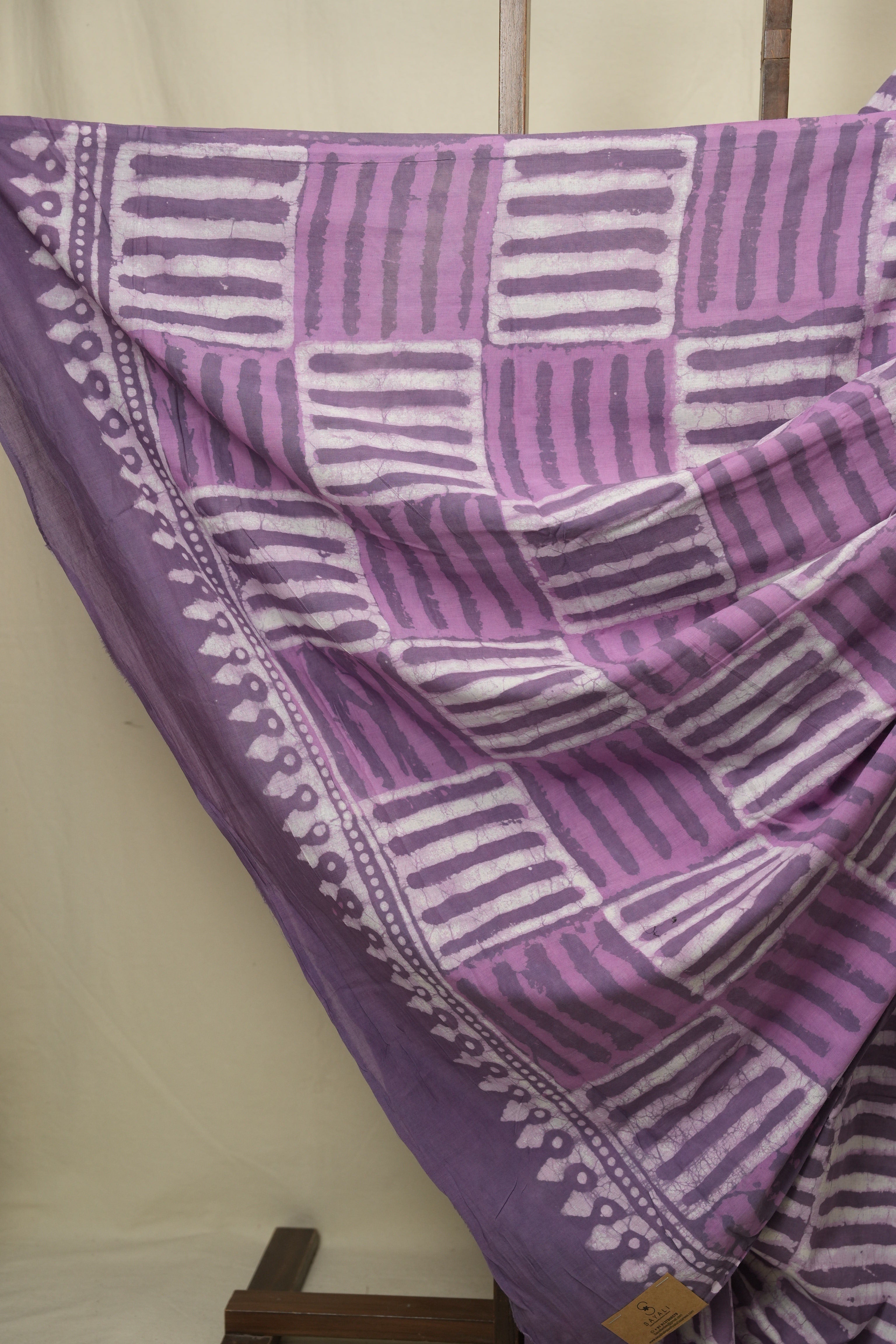 Lilac HBP Cotton Saree - SRLCS3428