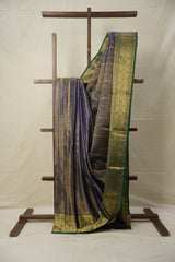 Two Tone Blue Chanderi Silk Saree - SRTTBCSS484