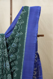 Green Blue Pochampalli Cotton Ikat Saree - SRGBPCIS546