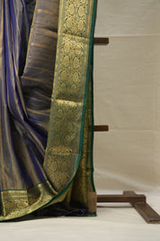 Two Tone Blue Chanderi Silk Saree - SRTTBCSS484