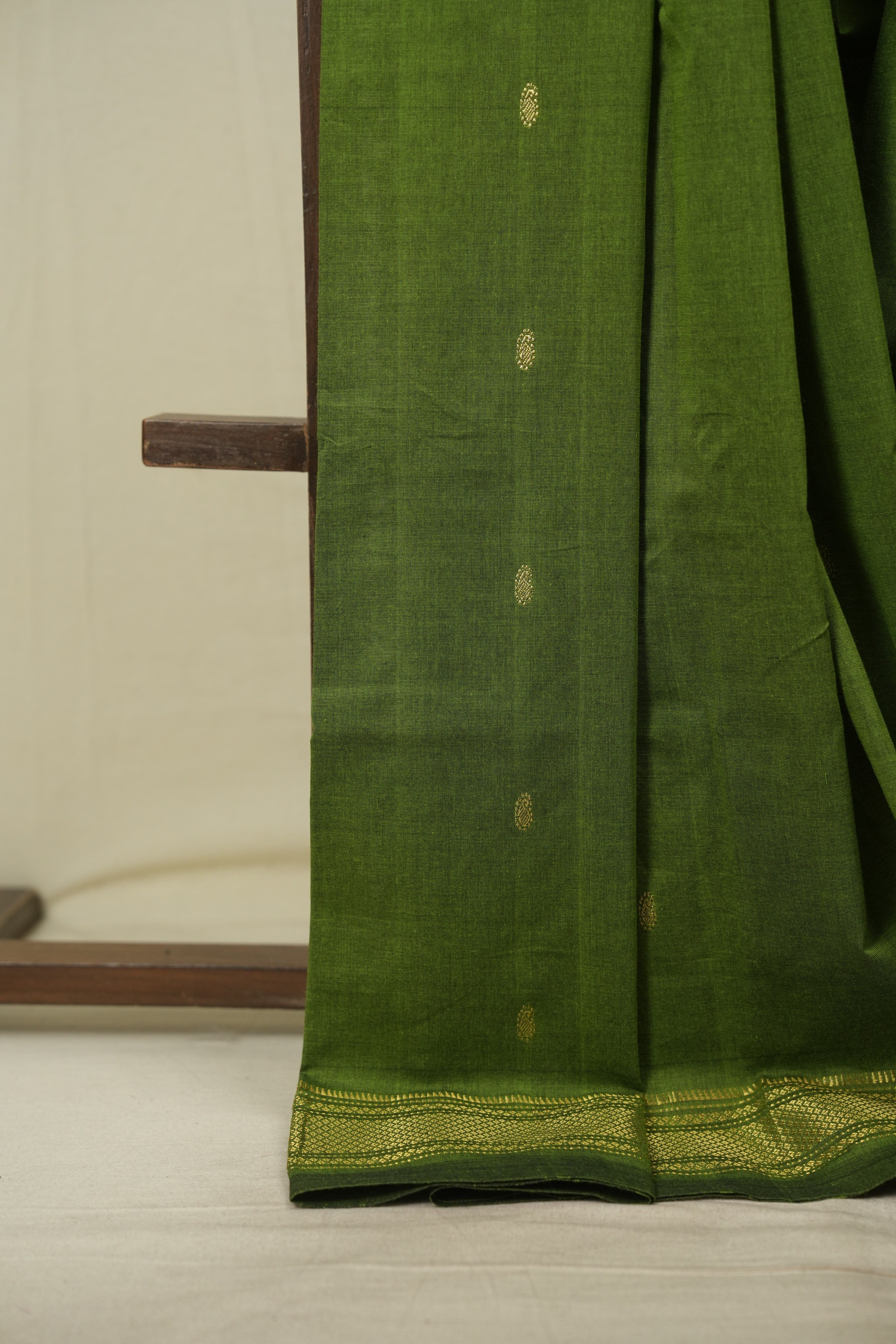 Green Cotton Paithani Saree - SRGCPS833