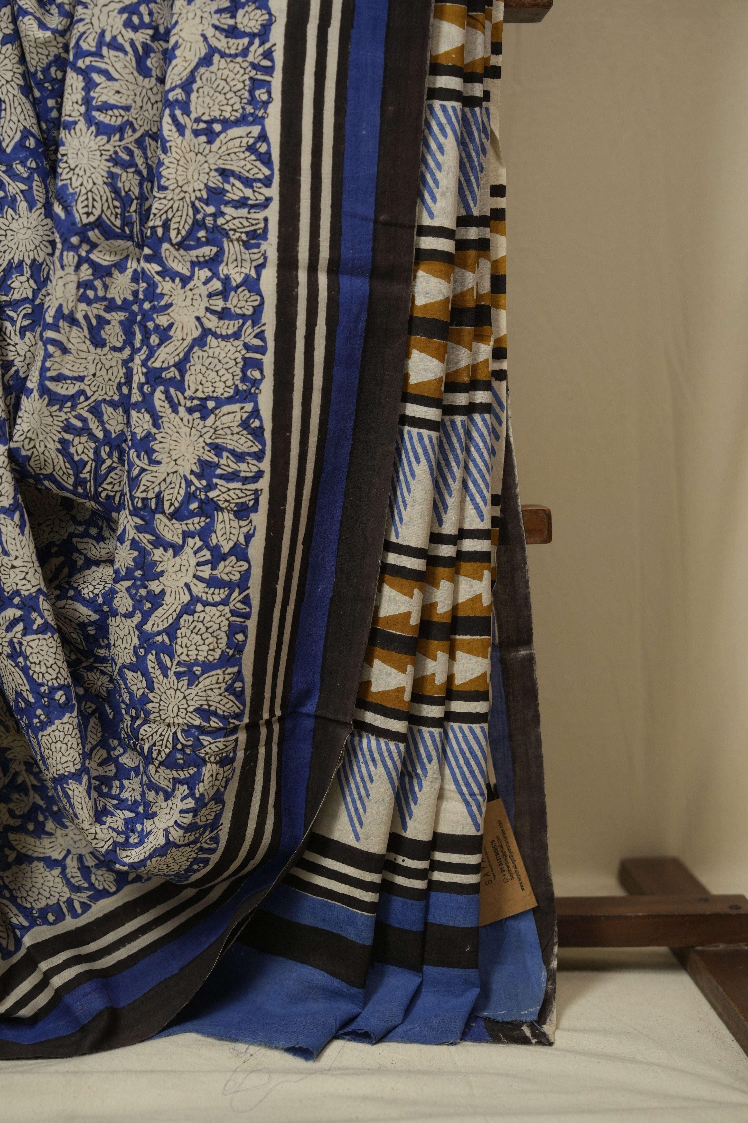 Blue HBP Cotton Saree - SRBCS3427