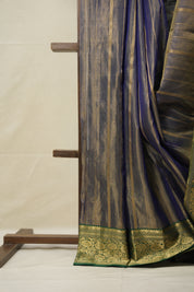 Two Tone Blue Chanderi Silk Saree - SRTTBCSS484
