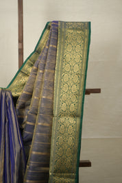 Two Tone Blue Chanderi Silk Saree - SRTTBCSS484