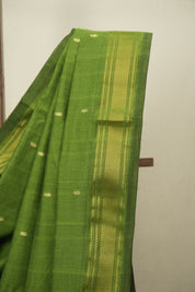 Green Cotton Paithani Saree - SRGCPS833