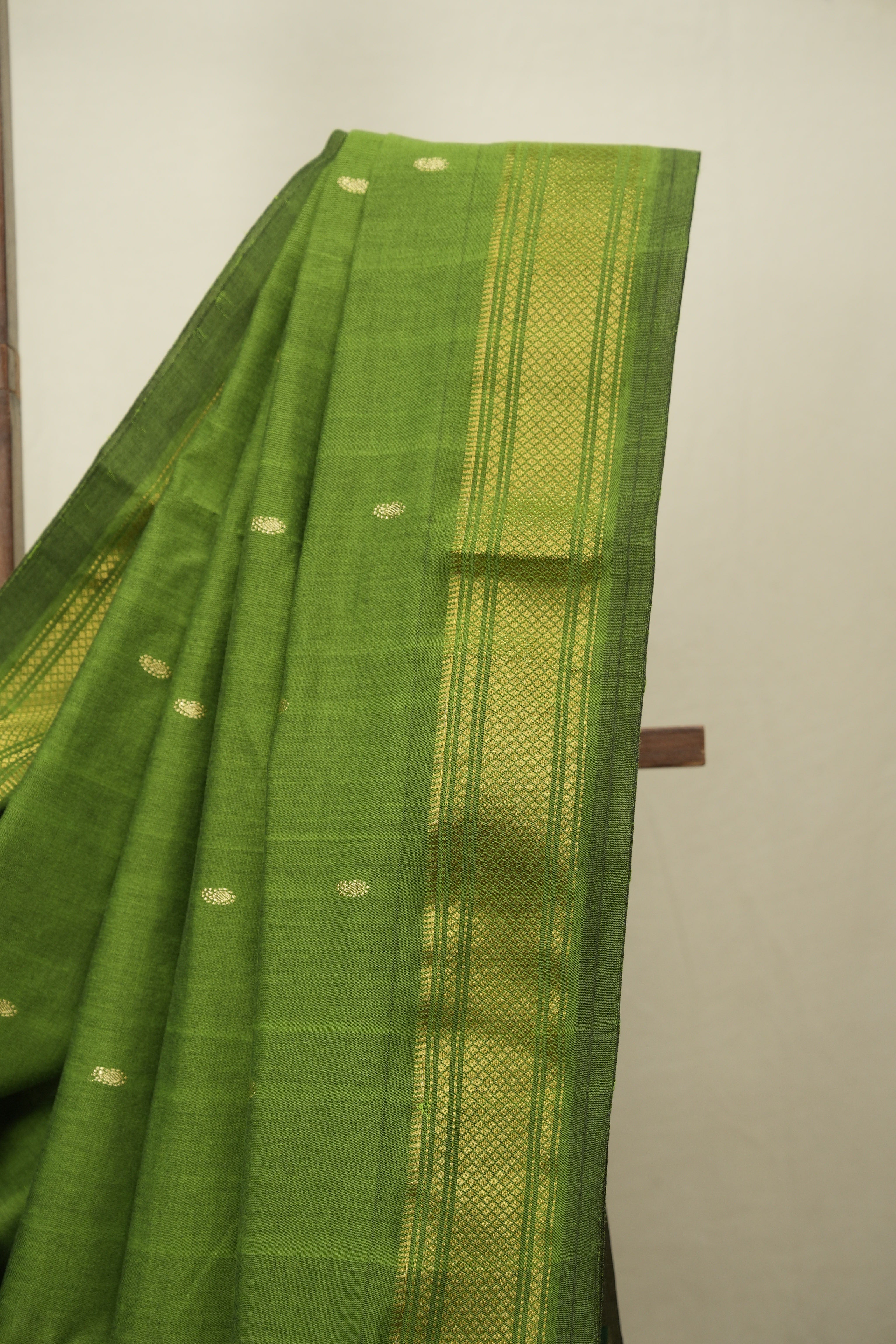 Green Cotton Paithani Saree - SRGCPS833