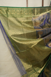 Two Tone Blue Chanderi Silk Saree - SRTTBCSS484