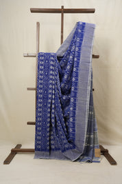 Blue Pochampalli Cotton Ikat Saree - SRBPCIS544