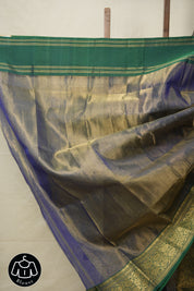 Two Tone Blue Chanderi Silk Saree - SRTTBCSS484