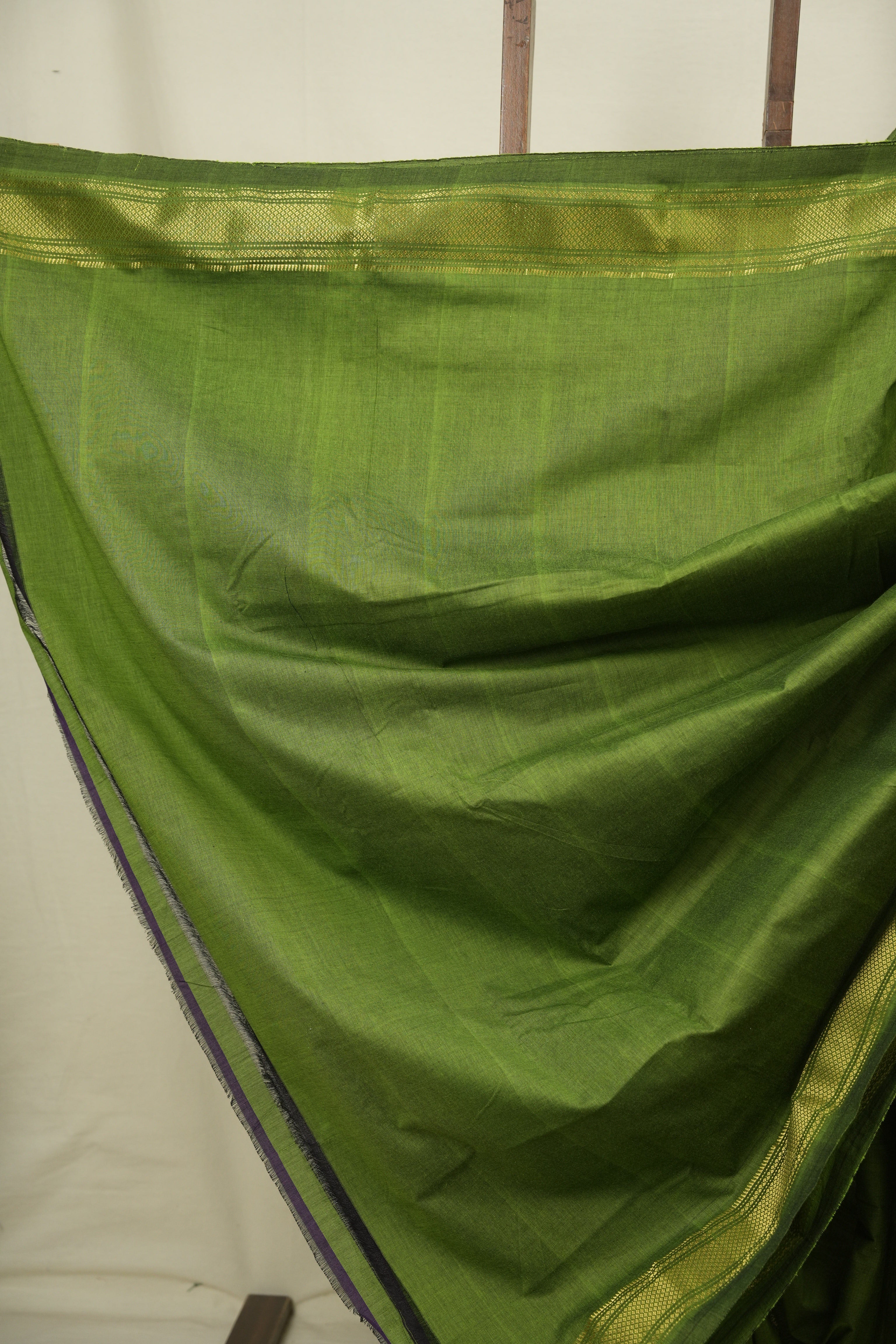 Green Cotton Paithani Saree - SRGCPS833