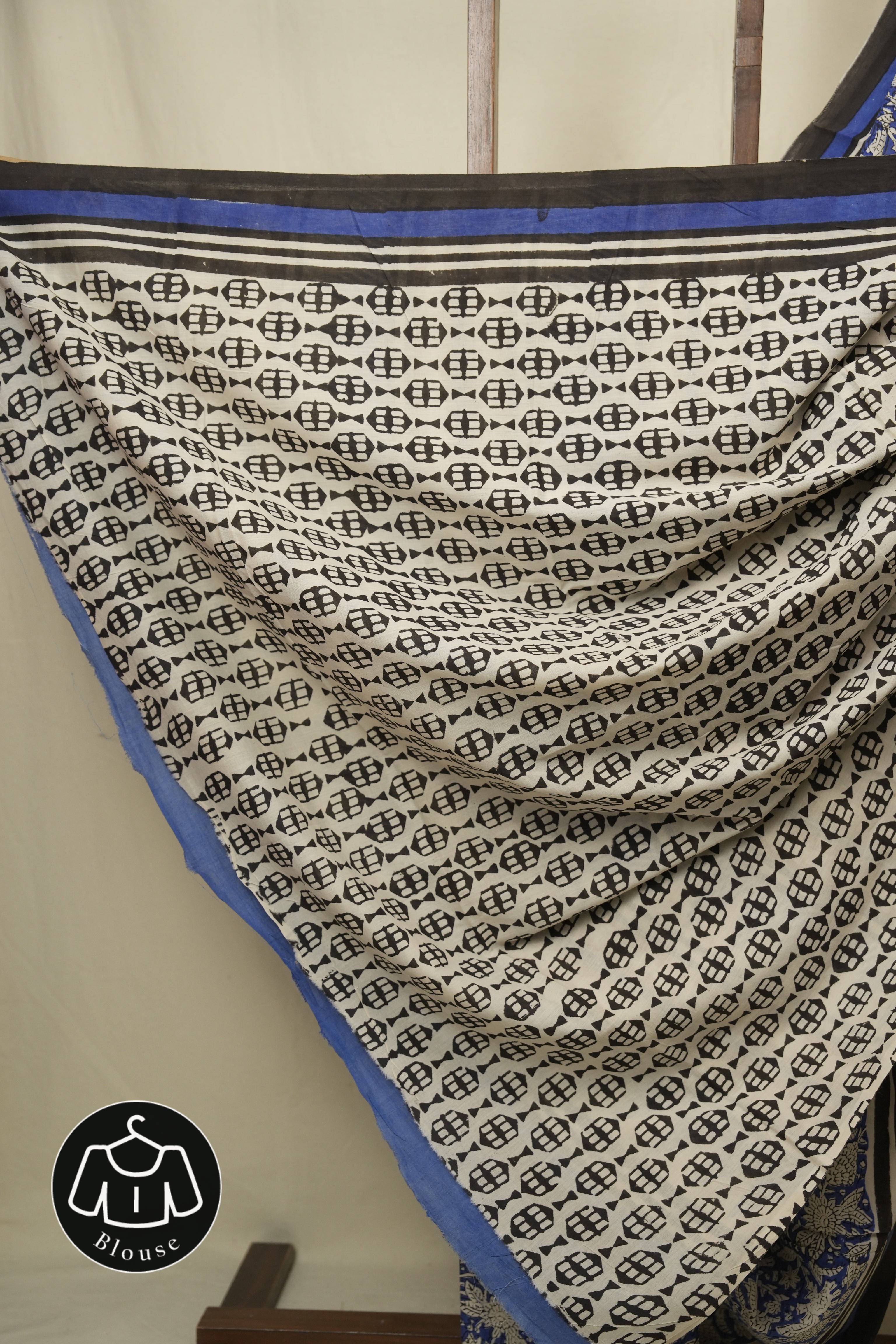 Blue HBP Cotton Saree - SRBCS3427