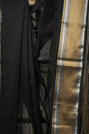 Black Maheshwari Saree - SRBGMS951