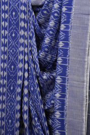 Blue Pochampalli Cotton Ikat Saree - SRBPCIS544