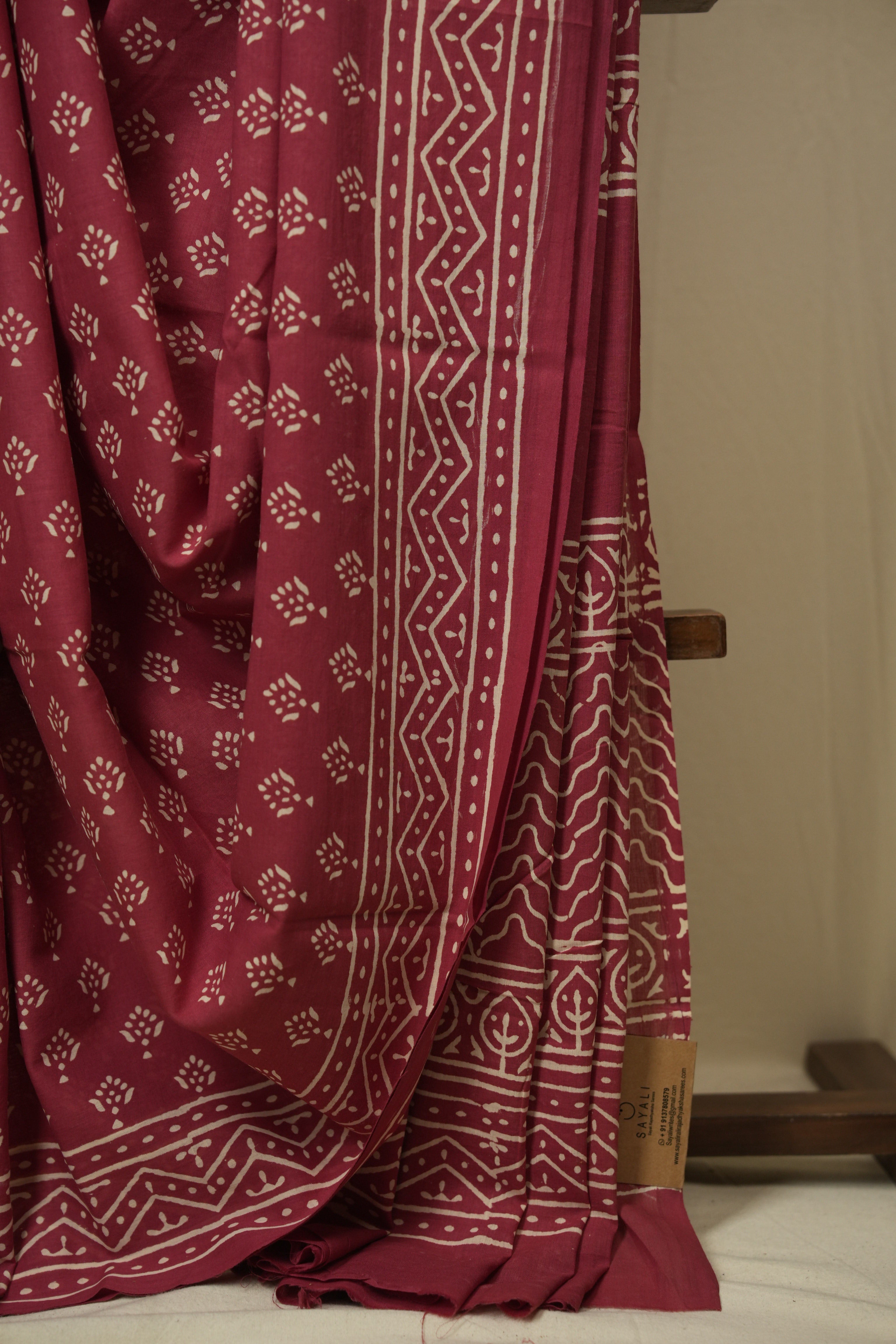 Pinkish Red HBP Cotton Saree - SRPRCS3426
