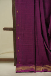 Magenta Cotton Paithani Saree - SRMCPS832