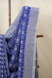 Blue Pochampalli Cotton Ikat Saree - SRBPCIS544