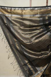 Black Maheshwari Saree - SRBGMS951