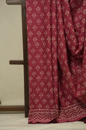 Pinkish Red HBP Cotton Saree - SRPRCS3426