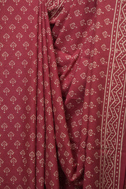 Pinkish Red HBP Cotton Saree - SRPRCS3426