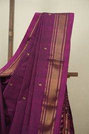 Magenta Cotton Paithani Saree - SRMCPS832