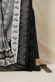 Grey Pochampalli Cotton Ikat Saree - SRGPCIS542