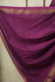 Magenta Cotton Paithani Saree - SRMCPS832