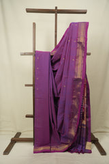 Purple Cotton Paithani Saree - SRPCPS831