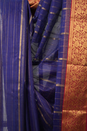 Royal Blue Hanborder Pattu Chanderi Silk Saree - SRRBHPCSS472