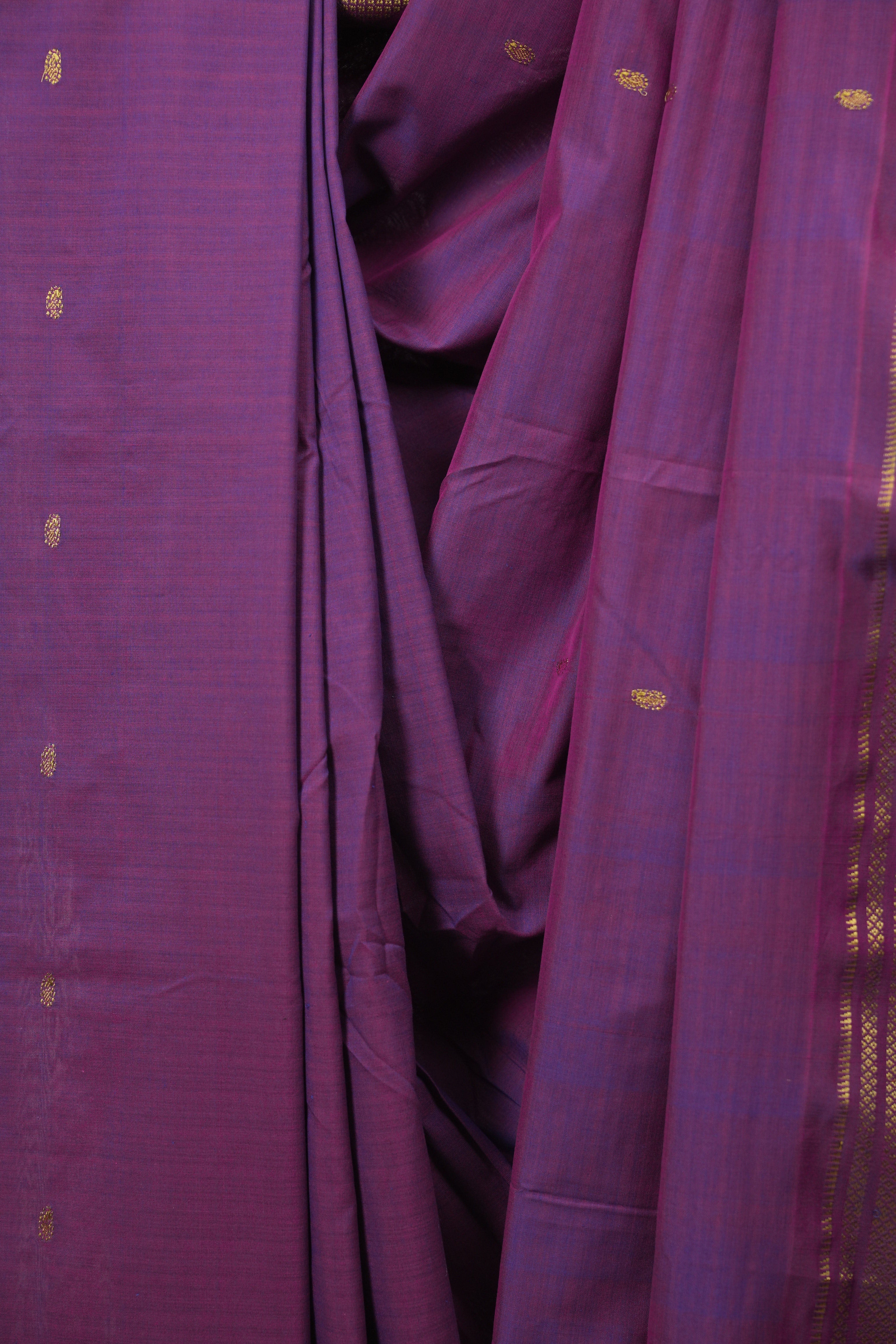 Purple Cotton Paithani Saree - SRPCPS831