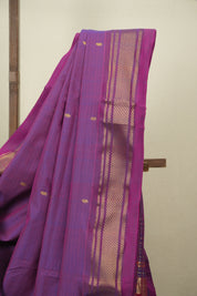Purple Cotton Paithani Saree - SRPCPS831