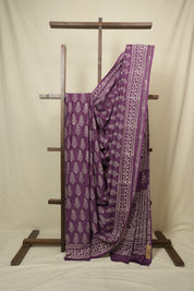 Purple HBP Cotton Saree - SRPCS3424
