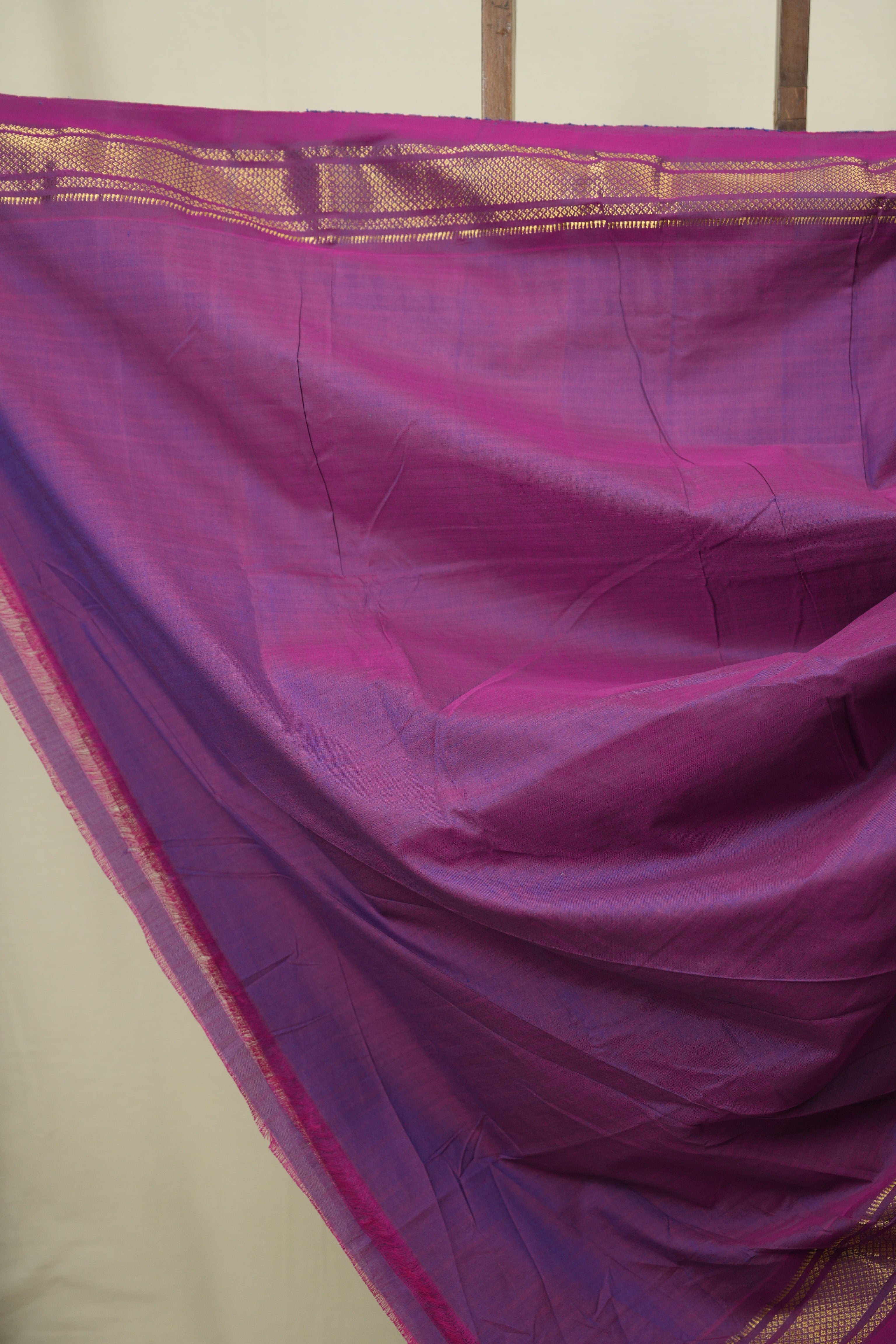 Purple Cotton Paithani Saree - SRPCPS831