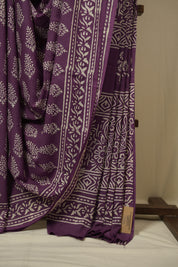 Purple HBP Cotton Saree - SRPCS3424