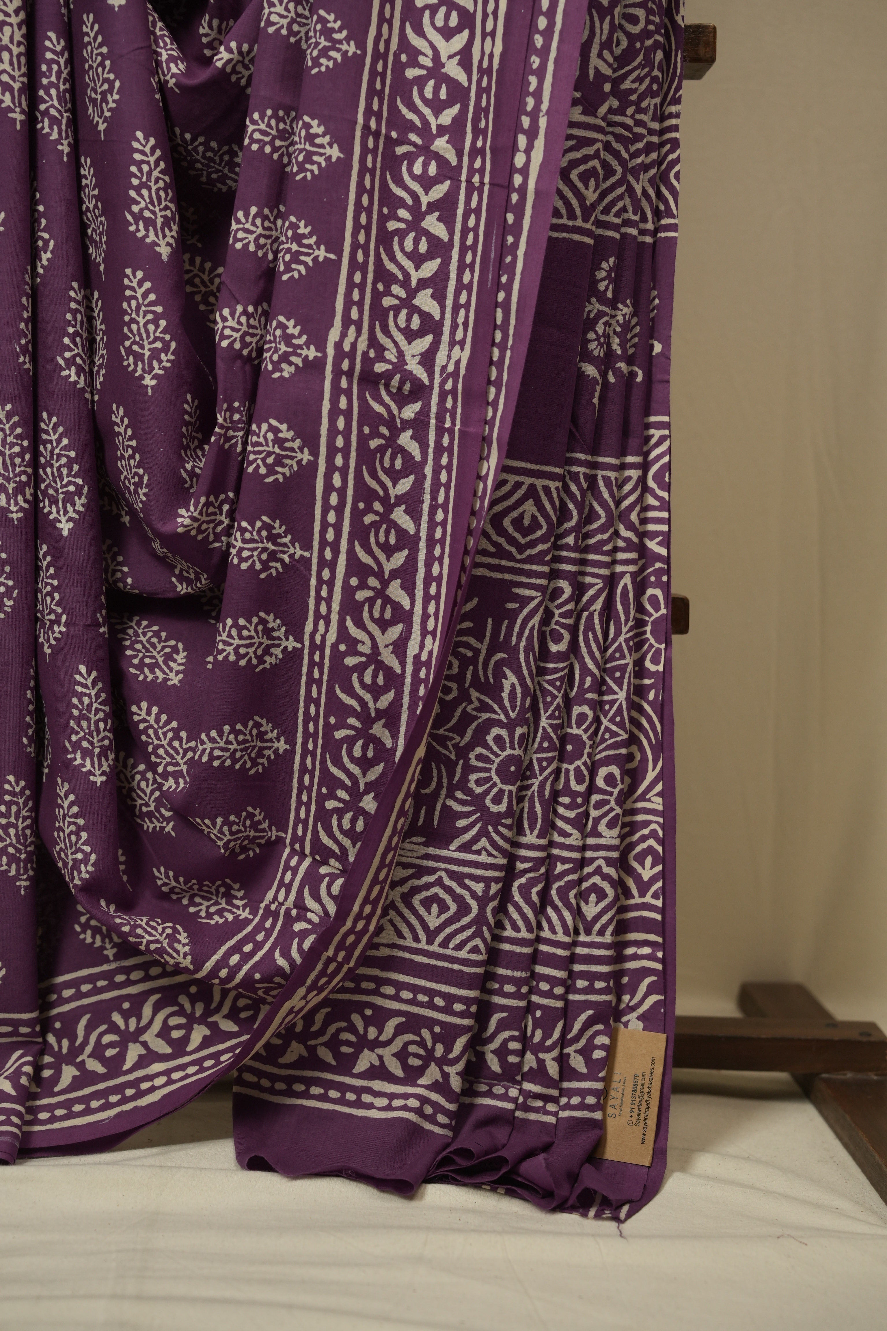 Purple HBP Cotton Saree - SRPCS3424