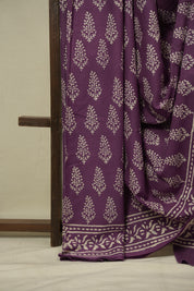 Purple HBP Cotton Saree - SRPCS3424