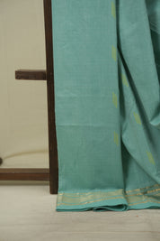 Sea Blue Cotton Paithani Saree - SRSBCPS826