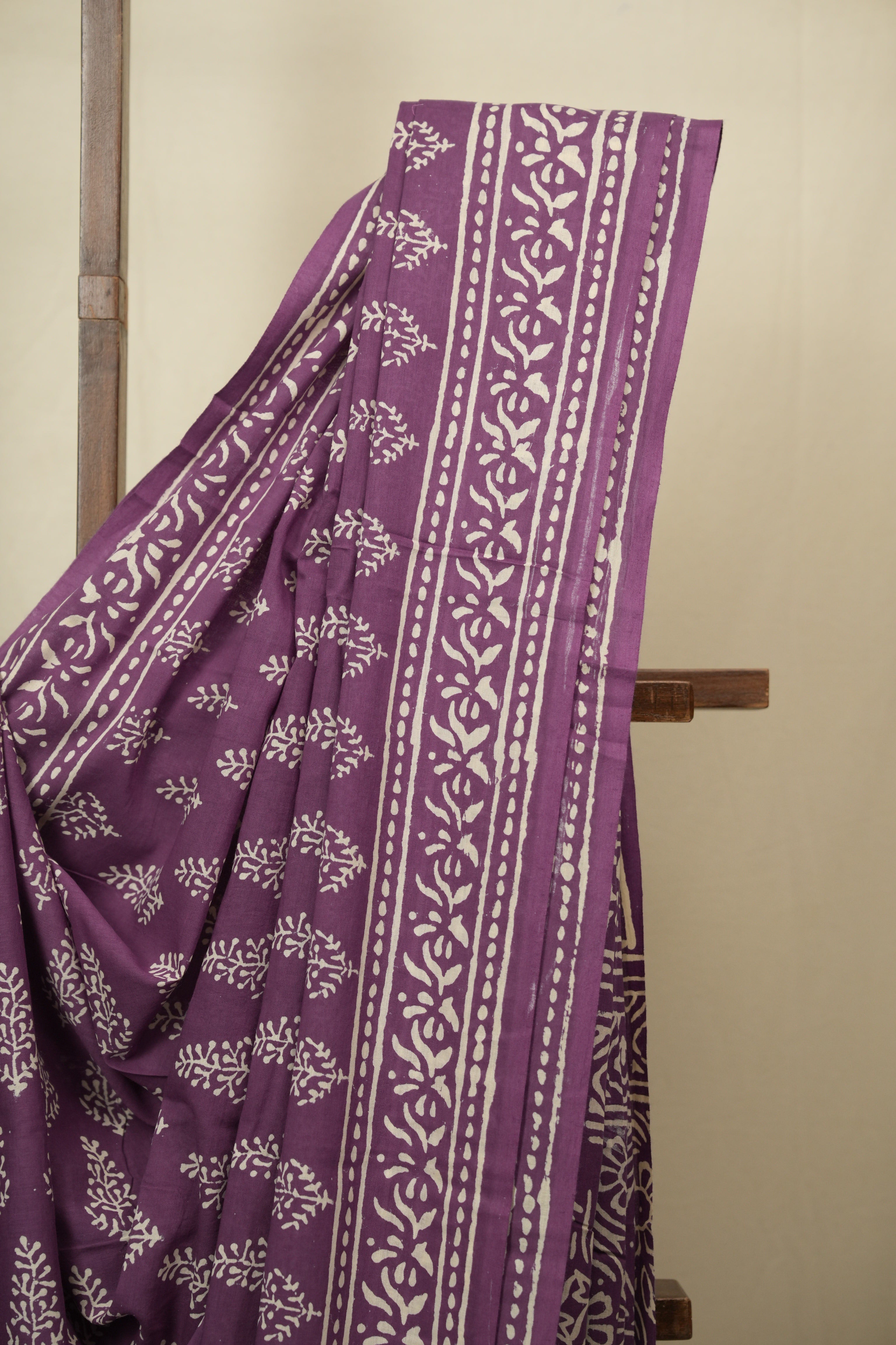Purple HBP Cotton Saree - SRPCS3424
