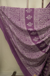 Purple HBP Cotton Saree - SRPCS3424