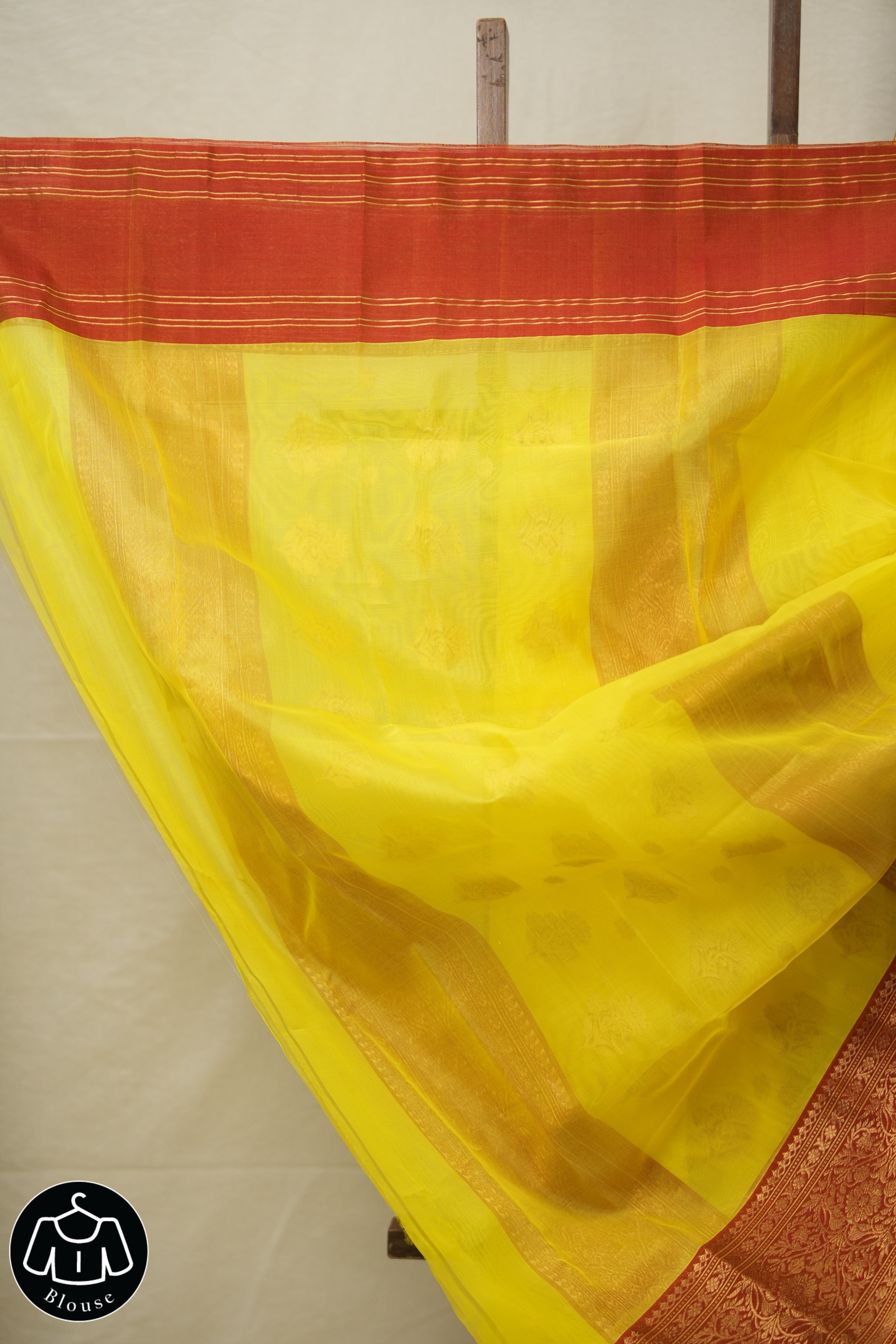 Lemon Yellow Chanderi Silk Saree - SRLYCSS489