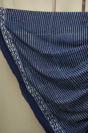 Indigo HBP Cotton Saree - SRICS3423