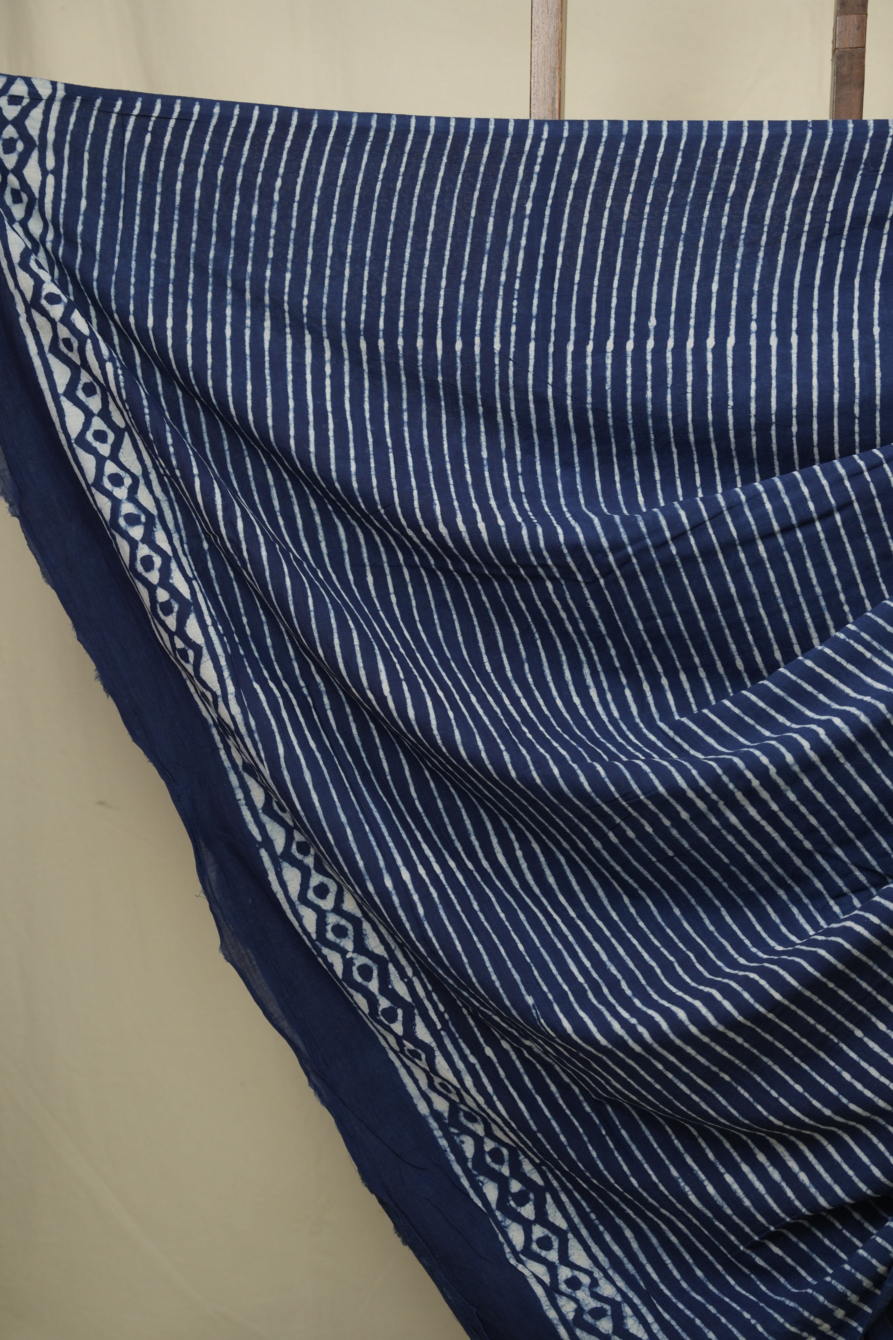 Indigo HBP Cotton Saree - SRICS3423