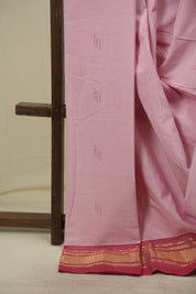 Baby Pink Cotton Paithani Saree - SRBPCPS824