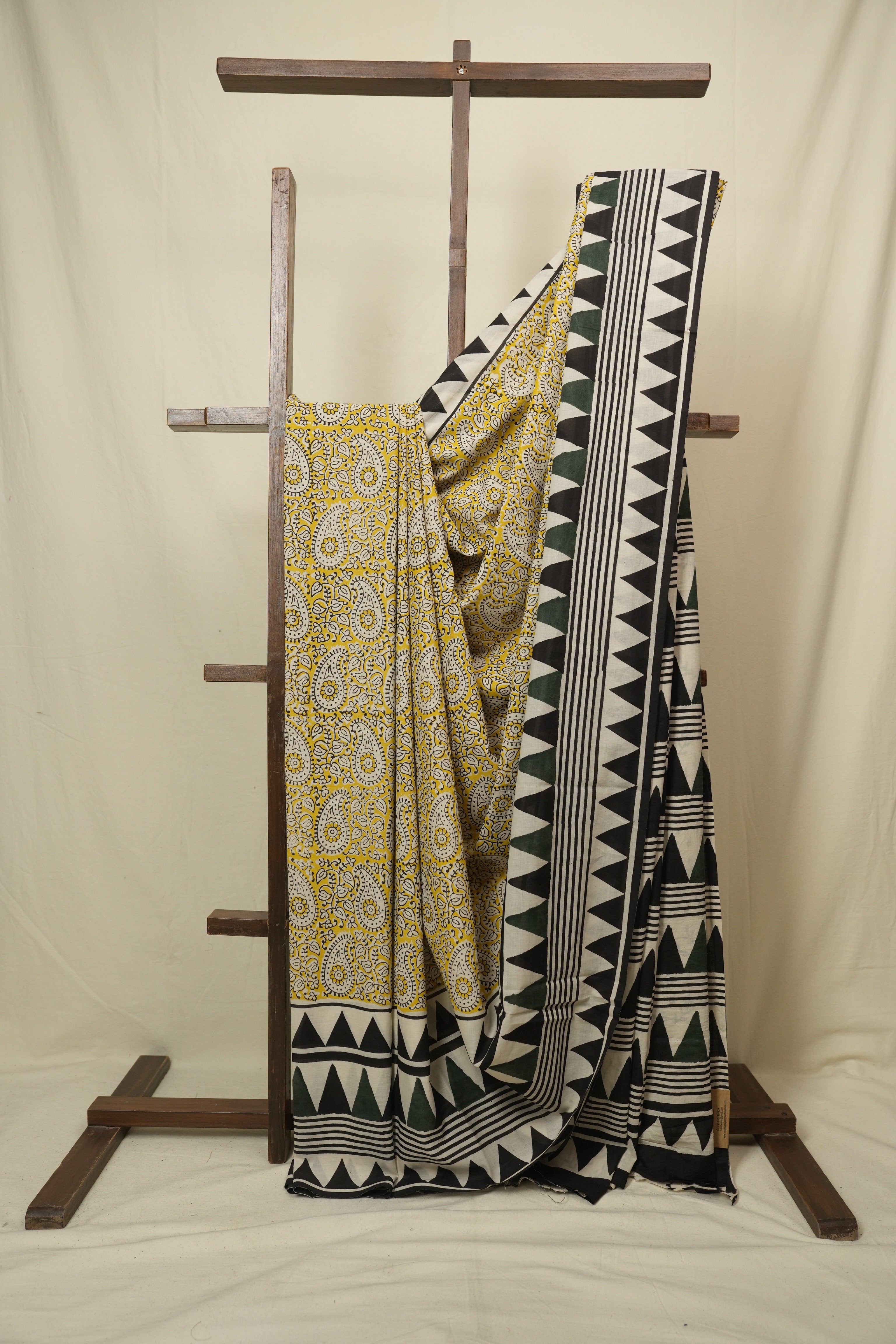 Lemon Yellow HBP Cotton Saree - SRLYCS3392