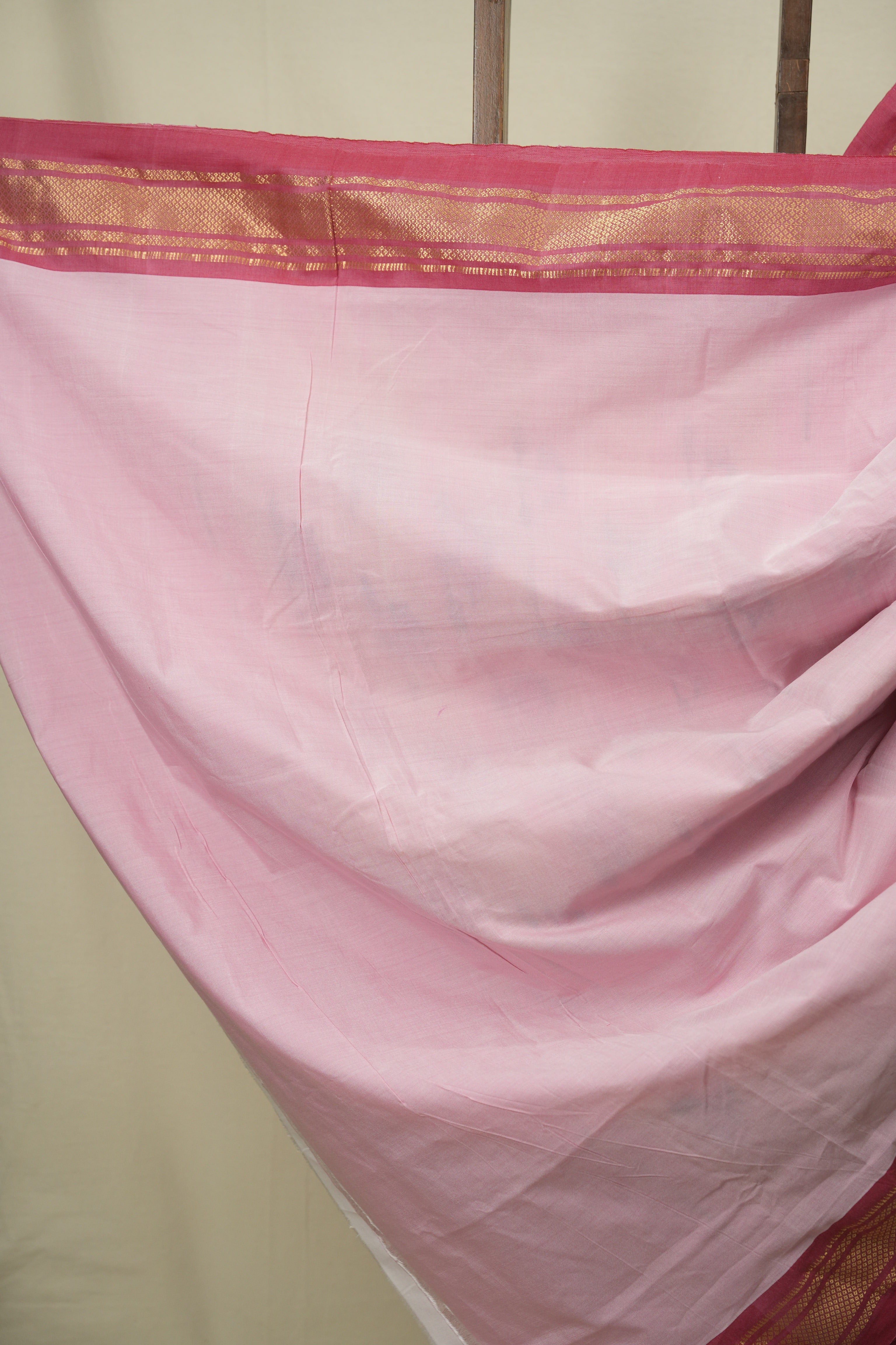 Baby Pink Cotton Paithani Saree - SRBPCPS824