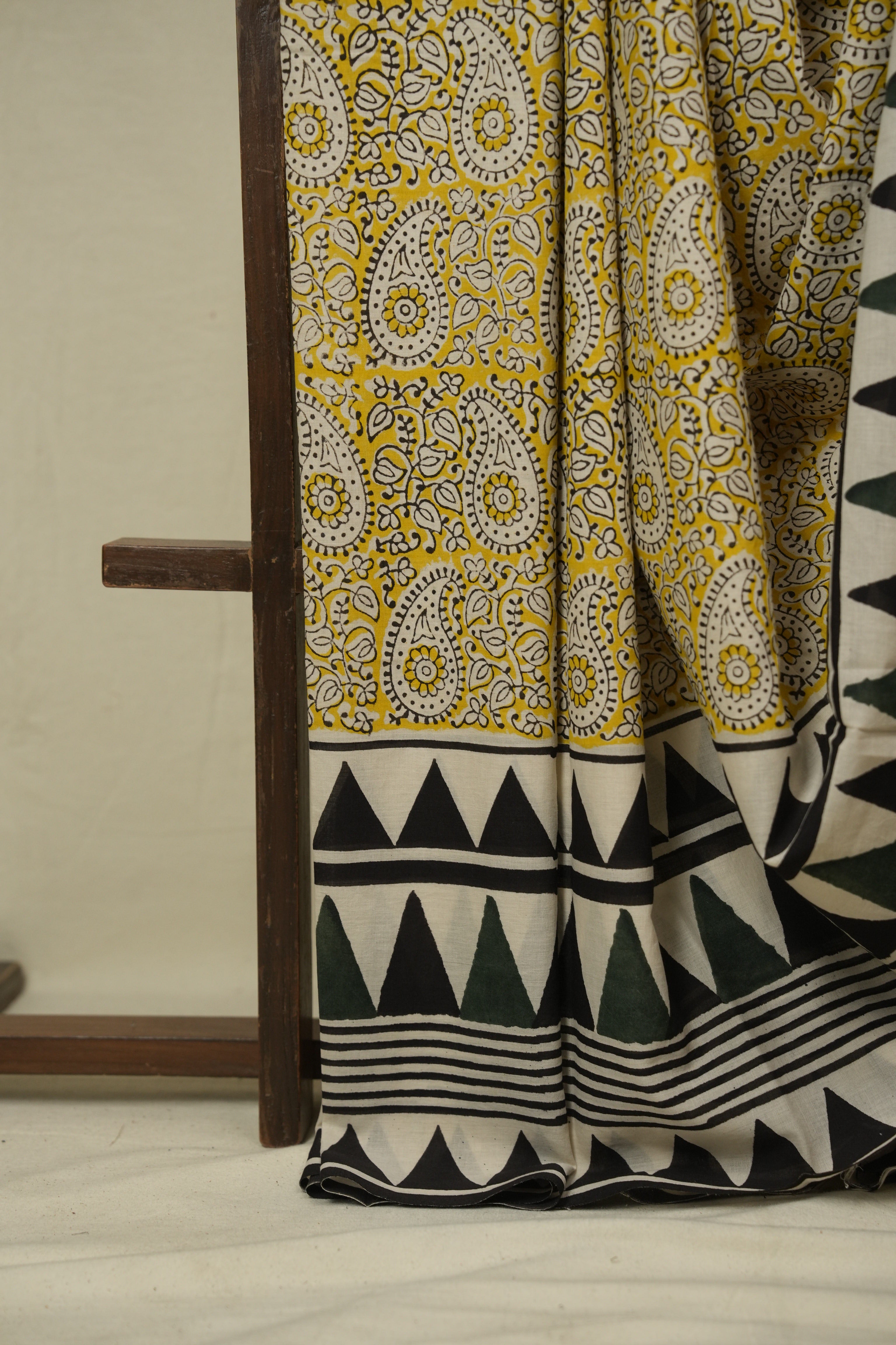 Lemon Yellow HBP Cotton Saree - SRLYCS3392