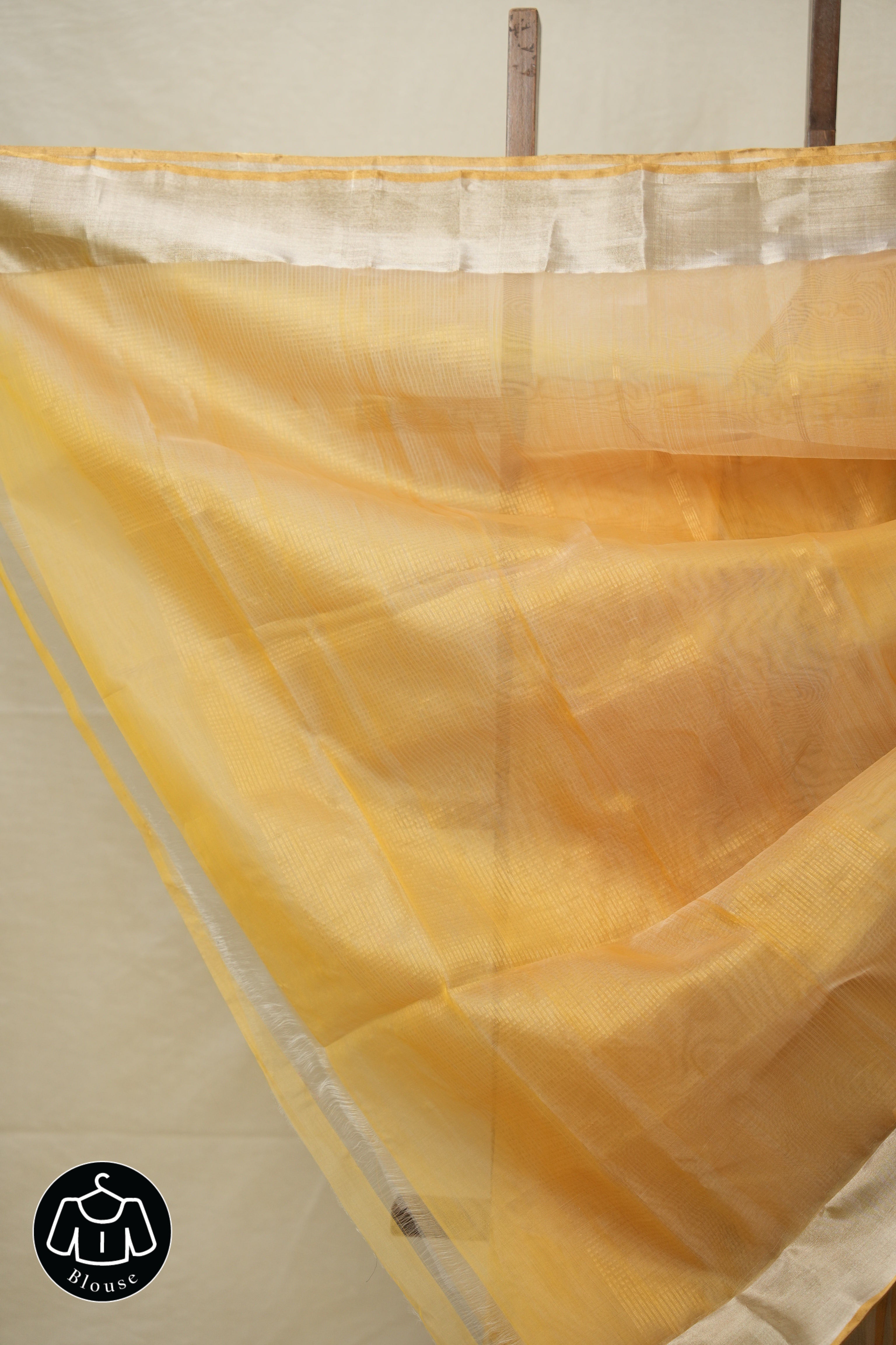 Silver Gold Chanderi Silk Saree - SRSGCSS508