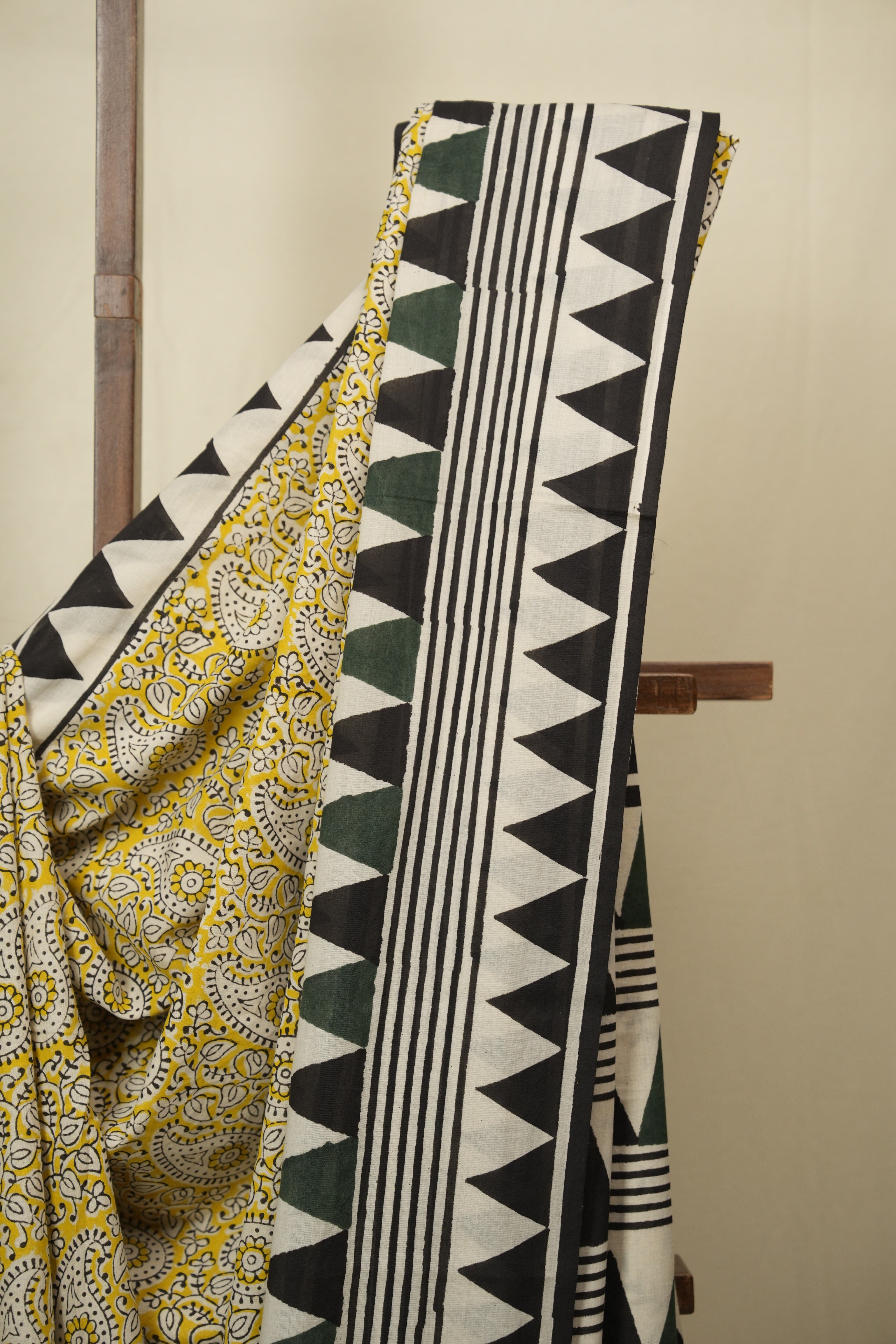 Lemon Yellow HBP Cotton Saree - SRLYCS3392