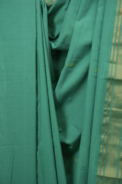 Sea Green Cotton Paithani Saree - SRSGCPS823